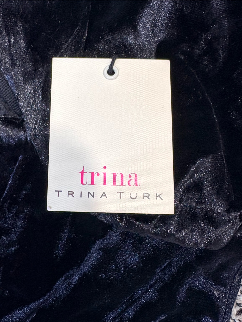 Trina Turk Black Velvet Party Halter Wide-Leg Jumpsuit SzS NWT FLAWED NO BELT - Picture 10 of 12